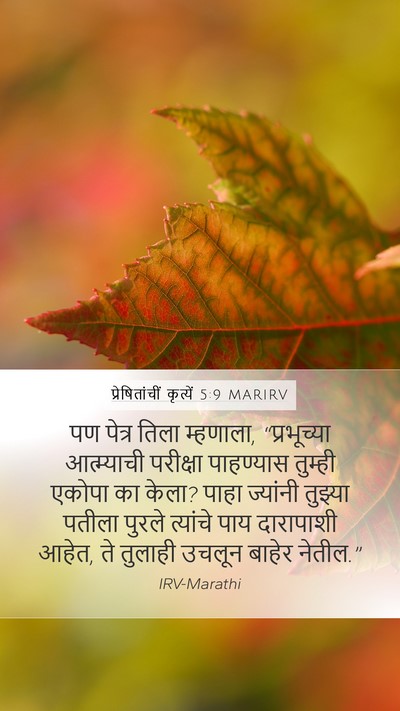 प्रेषितांचीं कृत्यें 5:9 MARIRV Bible Verse Image