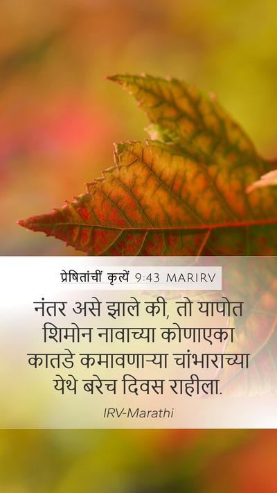 प्रेषितांचीं कृत्यें 9:43 MARIRV Bible Verse Image