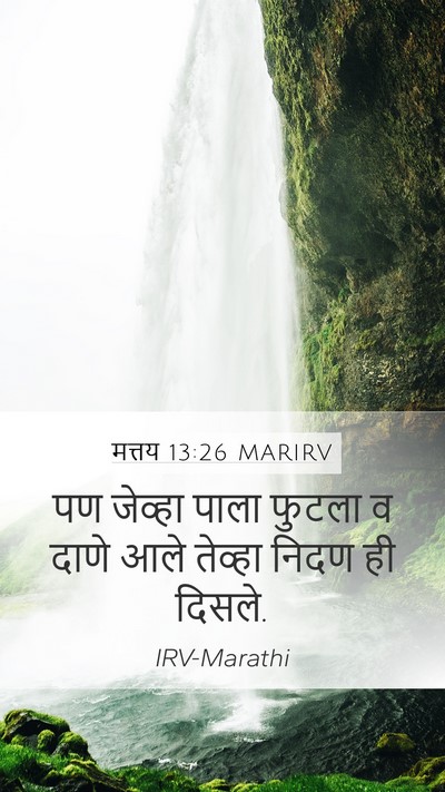 मत्तय 13:26 MARIRV Mobile Phone Wallpaper - पण जेव्हा पाला - Mobile Bible Verse Wallpaper