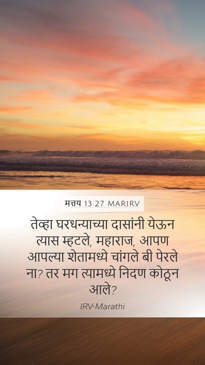 मत्तय 13:27 MARIRV Mobile Phone Wallpaper - तेव्हा - Mobile Bible Verse Wallpaper