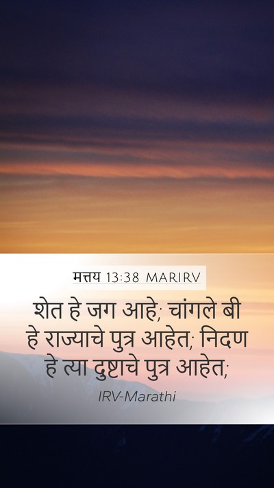 मत्तय 13:38 MARIRV Bible Verse Image