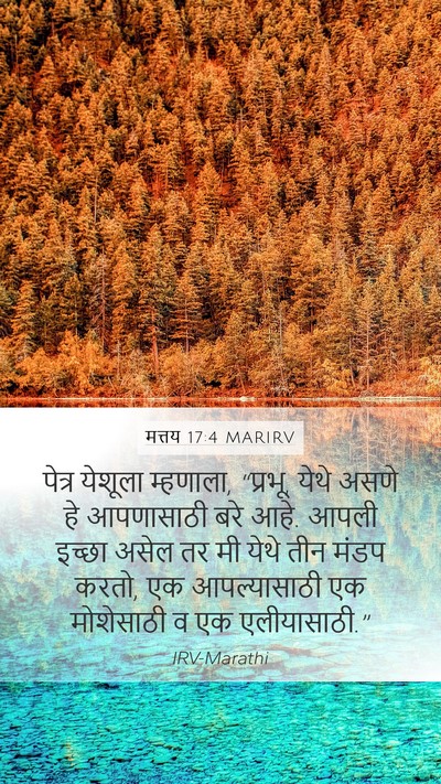 मत्तय 17:4 MARIRV Mobile Phone Wallpaper - पेत्र येशूला - Mobile Bible Verse Wallpaper