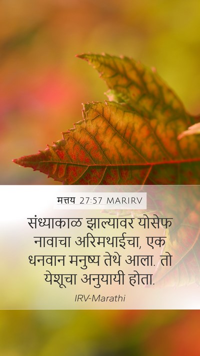 मत्तय 27:57 MARIRV Mobile Phone Wallpaper - संध्याकाळ - Mobile Bible Verse Wallpaper