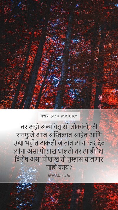 मत्तय 6:30 MARIRV Bible Verse Image