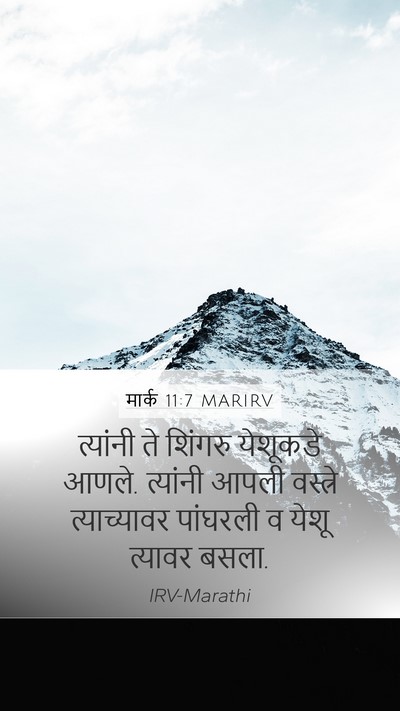 मार्क 11:7 MARIRV Mobile Phone Wallpaper - त्यांनी ते शिंगरु - Mobile Bible Verse Wallpaper