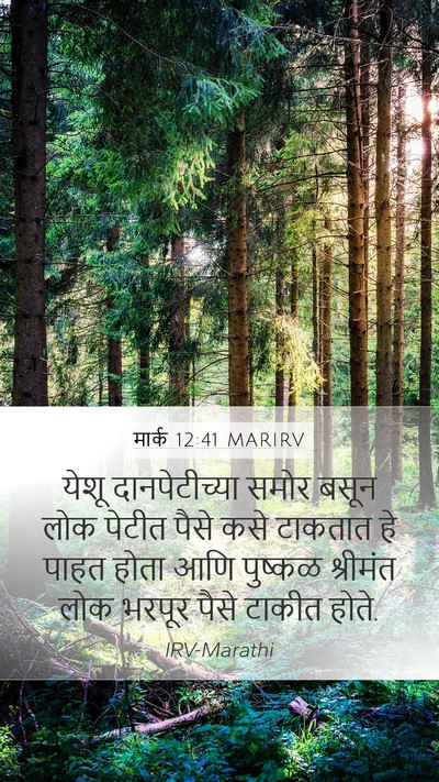 मार्क 12:41 MARIRV Bible Verse Image