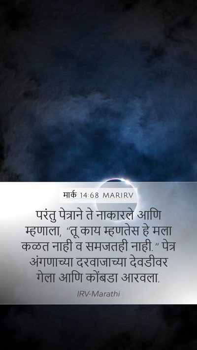 मार्क 14:68 MARIRV Bible Verse Image