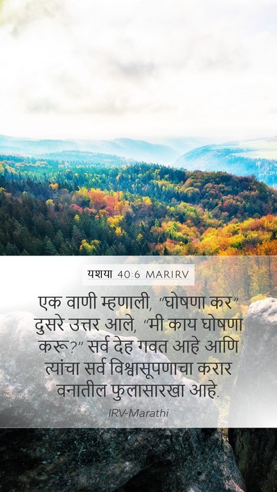 यशया 40:6 MARIRV Mobile Phone Wallpaper - एक वाणी म्हणाली, - Mobile Bible Verse Wallpaper