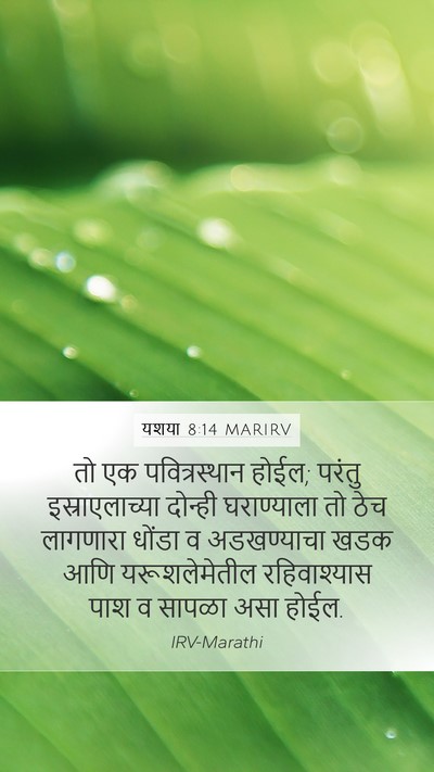 यशया 8:14 MARIRV Bible Verse Image