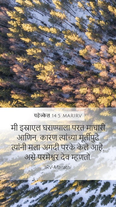यहेज्केल 14:5 MARIRV Mobile Phone Wallpaper - मी इस्राएल - Mobile Bible Verse Wallpaper