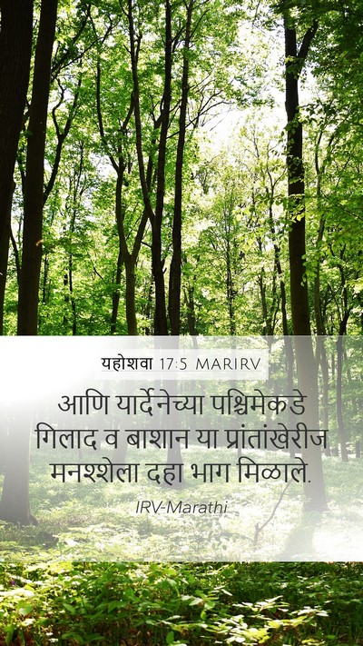 यहोशवा 17:5 MARIRV Mobile Phone Wallpaper - आणि यार्देनेच्या - Mobile Bible Verse Wallpaper