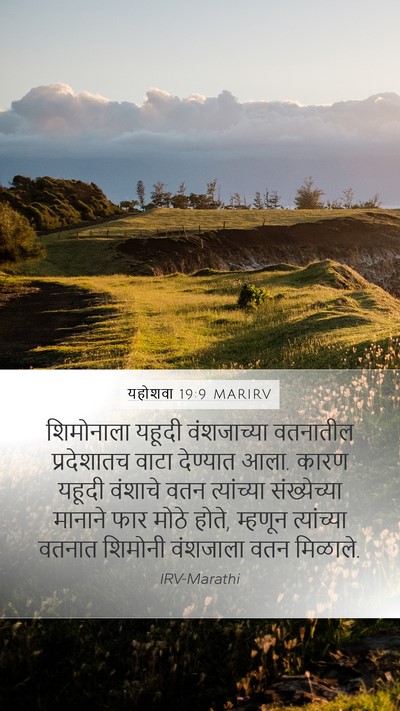 यहोशवा 19:9 MARIRV Bible Verse Image