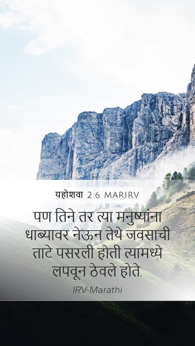 यहोशवा 2:6 MARIRV Mobile Phone Wallpaper - पण तिने तर त्या - Mobile Bible Verse Wallpaper
