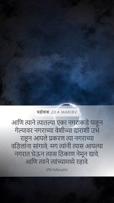 यहोशवा 20:4 MARIRV Bible Verse Image