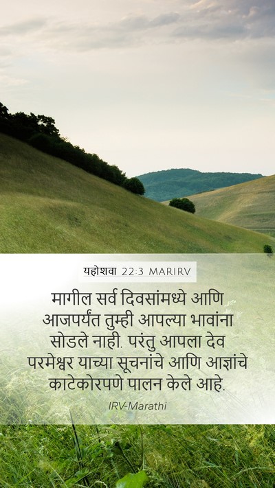 यहोशवा 22:3 MARIRV Mobile Phone Wallpaper - मागील सर्व - Mobile Bible Verse Wallpaper