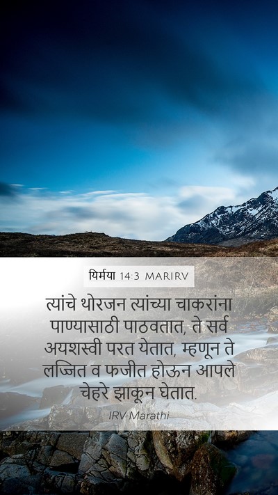 यिर्मया 14:3 MARIRV Bible Verse Image