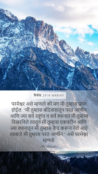 यिर्मया 29:14 MARIRV Bible Verse Image