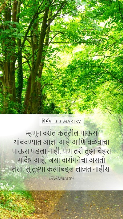 यिर्मया 3:3 MARIRV Bible Verse Image