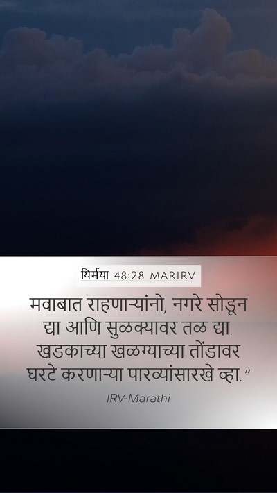 यिर्मया 48:28 MARIRV Bible Verse Image