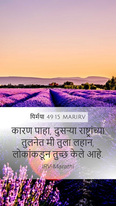 यिर्मया 49:15 MARIRV Mobile Phone Wallpaper - कारण पाहा, दुसऱ्या - Mobile Bible Verse Wallpaper