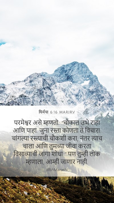 यिर्मया 6:16 MARIRV Bible Verse Image