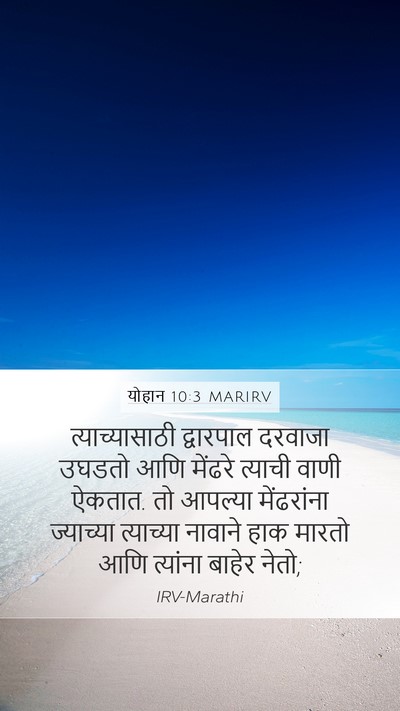 योहान 10:3 MARIRV Bible Verse Image