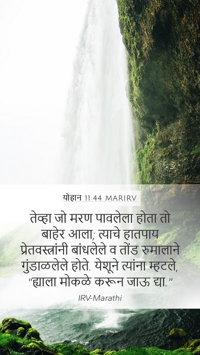 योहान 11:44 MARIRV Bible Verse Image