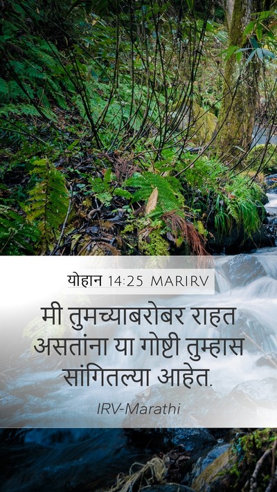योहान 14:25 MARIRV Mobile Phone Wallpaper - मी तुमच्याबरोबर - Mobile Bible Verse Wallpaper