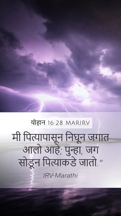 योहान 16:28 MARIRV Bible Verse Image
