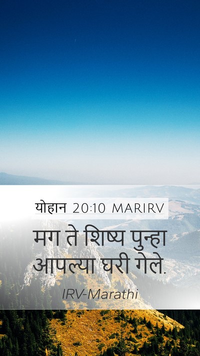 योहान 20:10 MARIRV Mobile Phone Wallpaper - मग ते शिष्य पुन्हा - Mobile Bible Verse Wallpaper