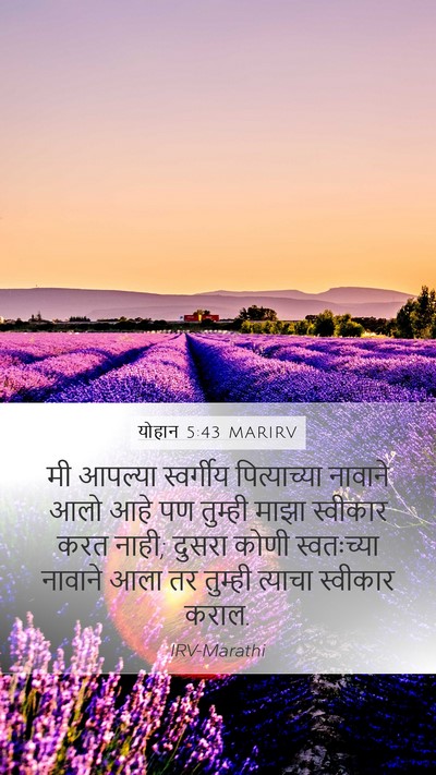 योहान 5:43 MARIRV Bible Verse Image