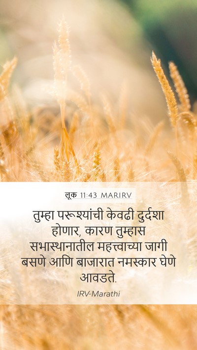लूक 11:43 MARIRV Bible Verse Image