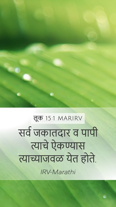लूक 15:1 MARIRV Mobile Phone Wallpaper - सर्व जकातदार व - Mobile Bible Verse Wallpaper