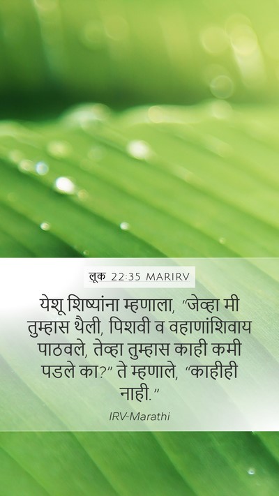 लूक 22:35 MARIRV Bible Verse Image
