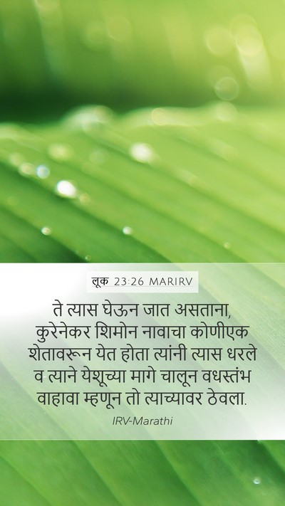 लूक 23:26 MARIRV Bible Verse Image