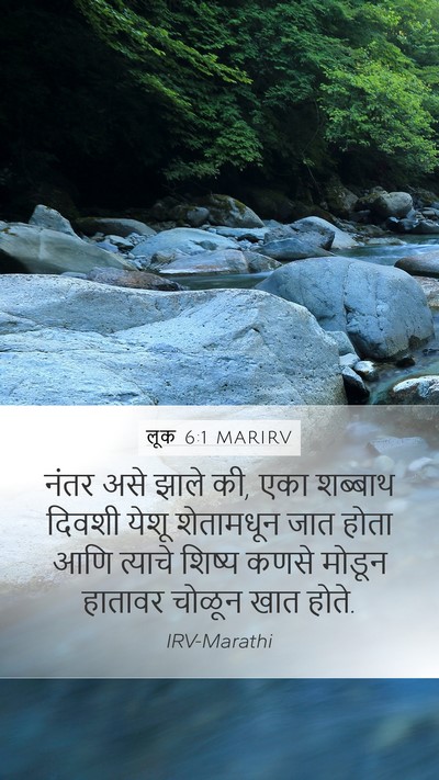लूक 6:1 MARIRV Mobile Phone Wallpaper - नंतर असे झाले की, - Mobile Bible Verse Wallpaper
