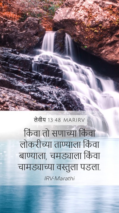 लेवीय 13:48 MARIRV Mobile Phone Wallpaper - किंवा तो सणाच्या - Mobile Bible Verse Wallpaper