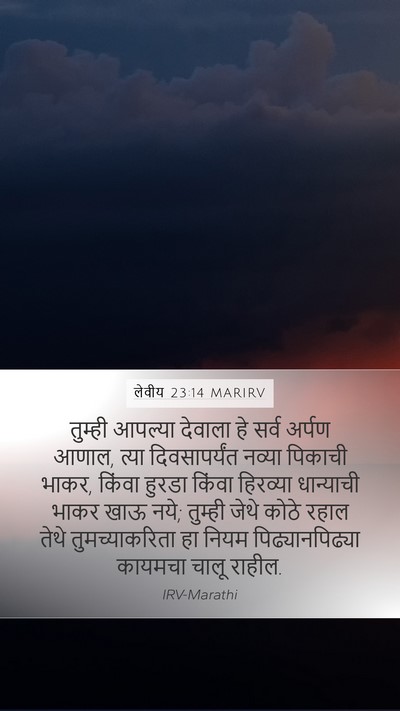 लेवीय 23:14 MARIRV Bible Verse Image