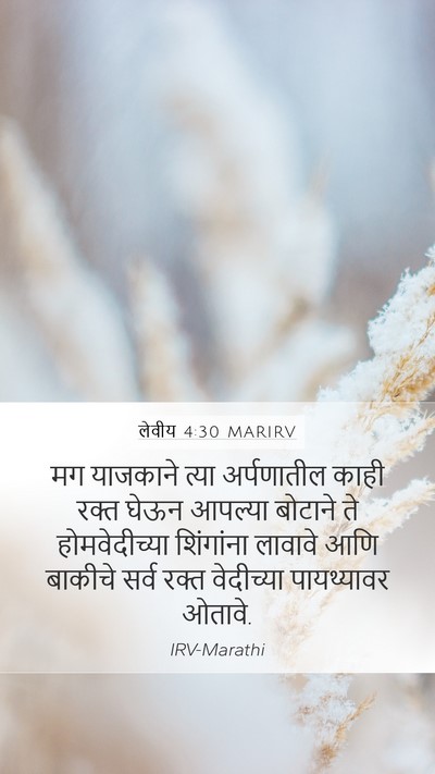 लेवीय 4:30 MARIRV Mobile Phone Wallpaper - मग याजकाने त्या - Mobile Bible Verse Wallpaper