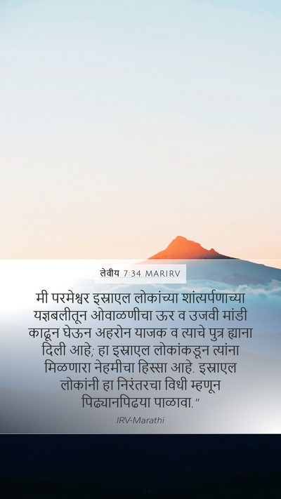 लेवीय 7:34 MARIRV Bible Verse Image
