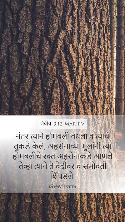 लेवीय 9:12 MARIRV Mobile Phone Wallpaper - नंतर त्याने - Mobile Bible Verse Wallpaper