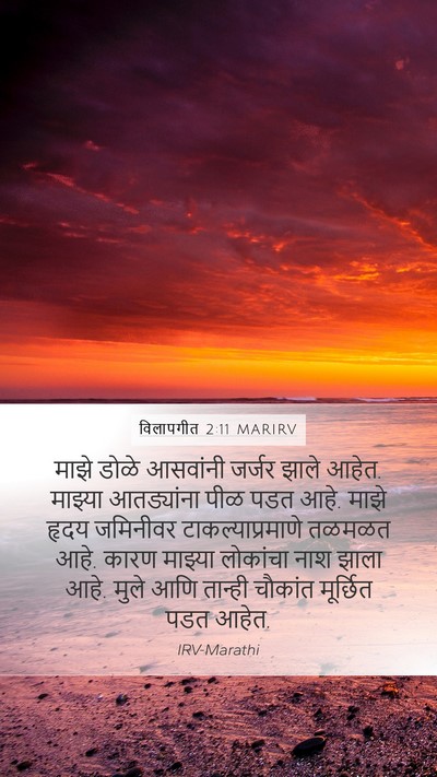 विलापगीत 2:11 MARIRV Bible Verse Image