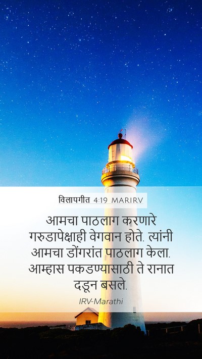 विलापगीत 4:19 MARIRV Bible Verse Image
