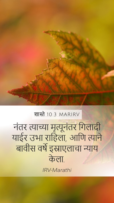 शास्ते 10:3 MARIRV Mobile Phone Wallpaper - नंतर त्याच्या - Mobile Bible Verse Wallpaper