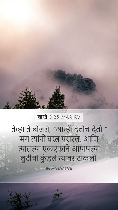 शास्ते 8:25 MARIRV Mobile Phone Wallpaper - तेव्हा ते बोलले, - Mobile Bible Verse Wallpaper