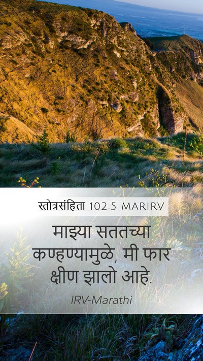 स्तोत्रसंहिता 102:5 MARIRV Bible Verse Image