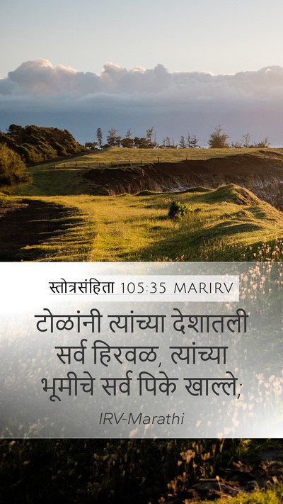 स्तोत्रसंहिता 105:35 MARIRV Mobile Phone Wallpaper - टोळांनी त्यांच्या - Mobile Bible Verse Wallpaper