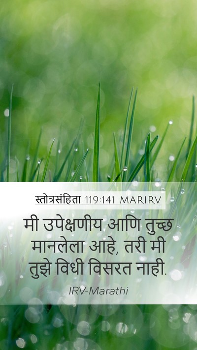 स्तोत्रसंहिता 119:141 MARIRV Bible Verse Image