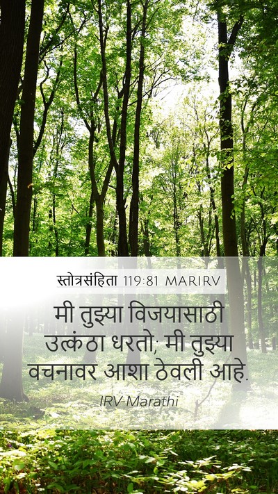 स्तोत्रसंहिता 119:81 MARIRV Bible Verse Image