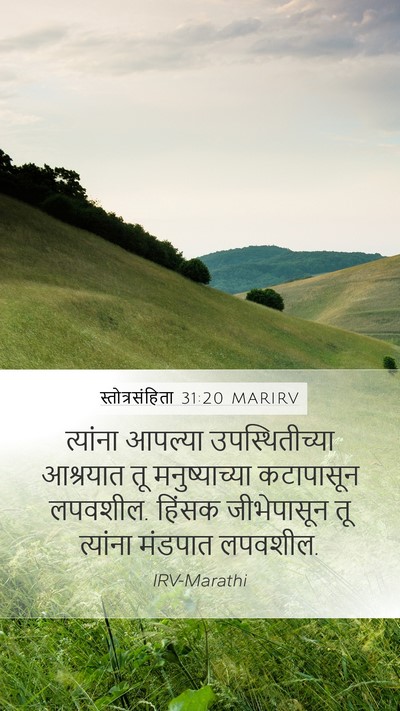 स्तोत्रसंहिता 31:20 MARIRV Bible Verse Image